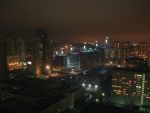 Ночной город с крыши небоскрёба
